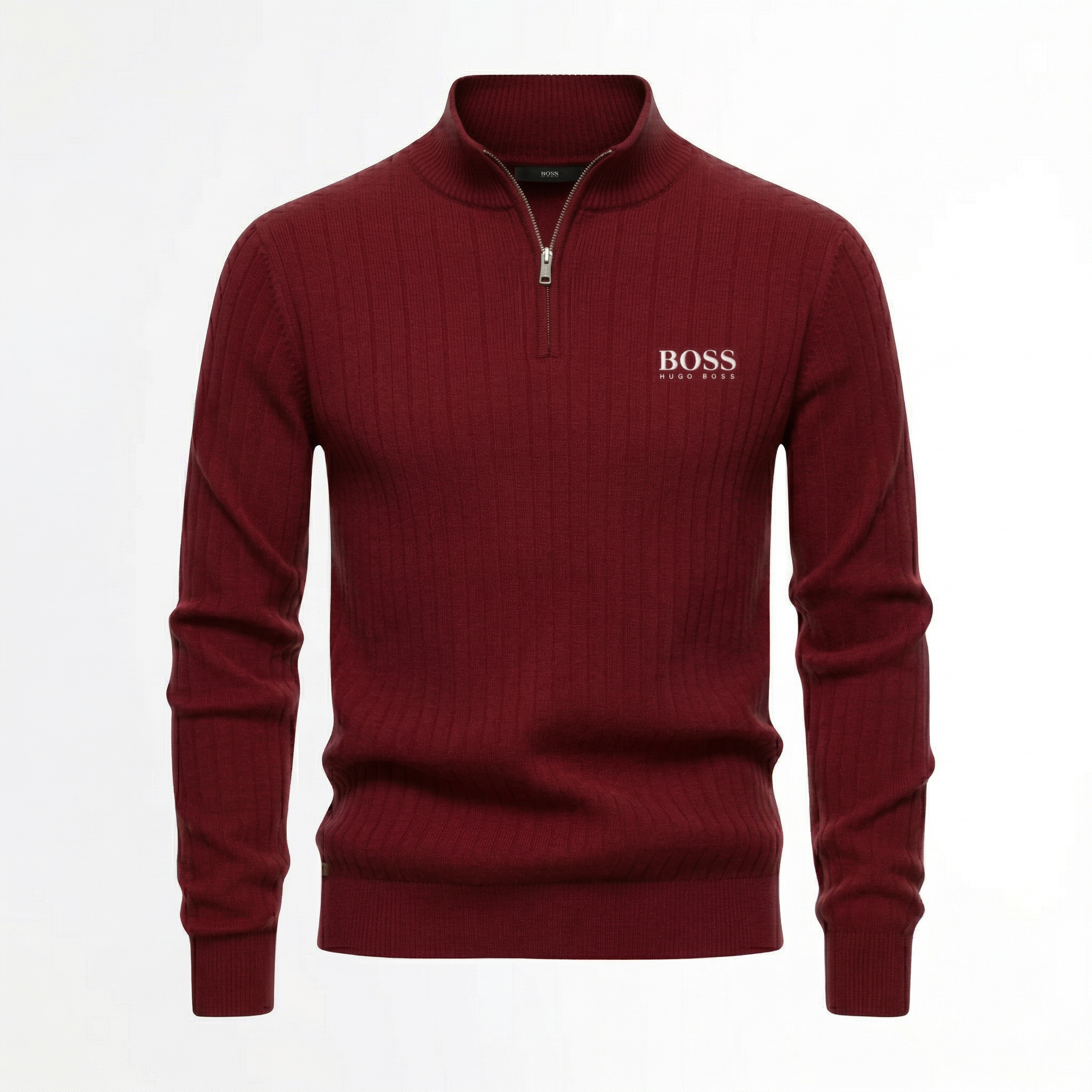 Ribbed Quarter Zip Jumper
