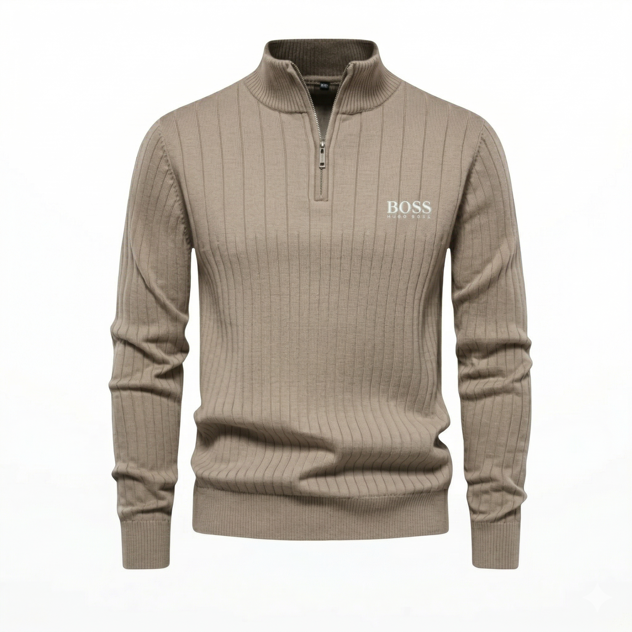 Ribbed Quarter Zip Jumper