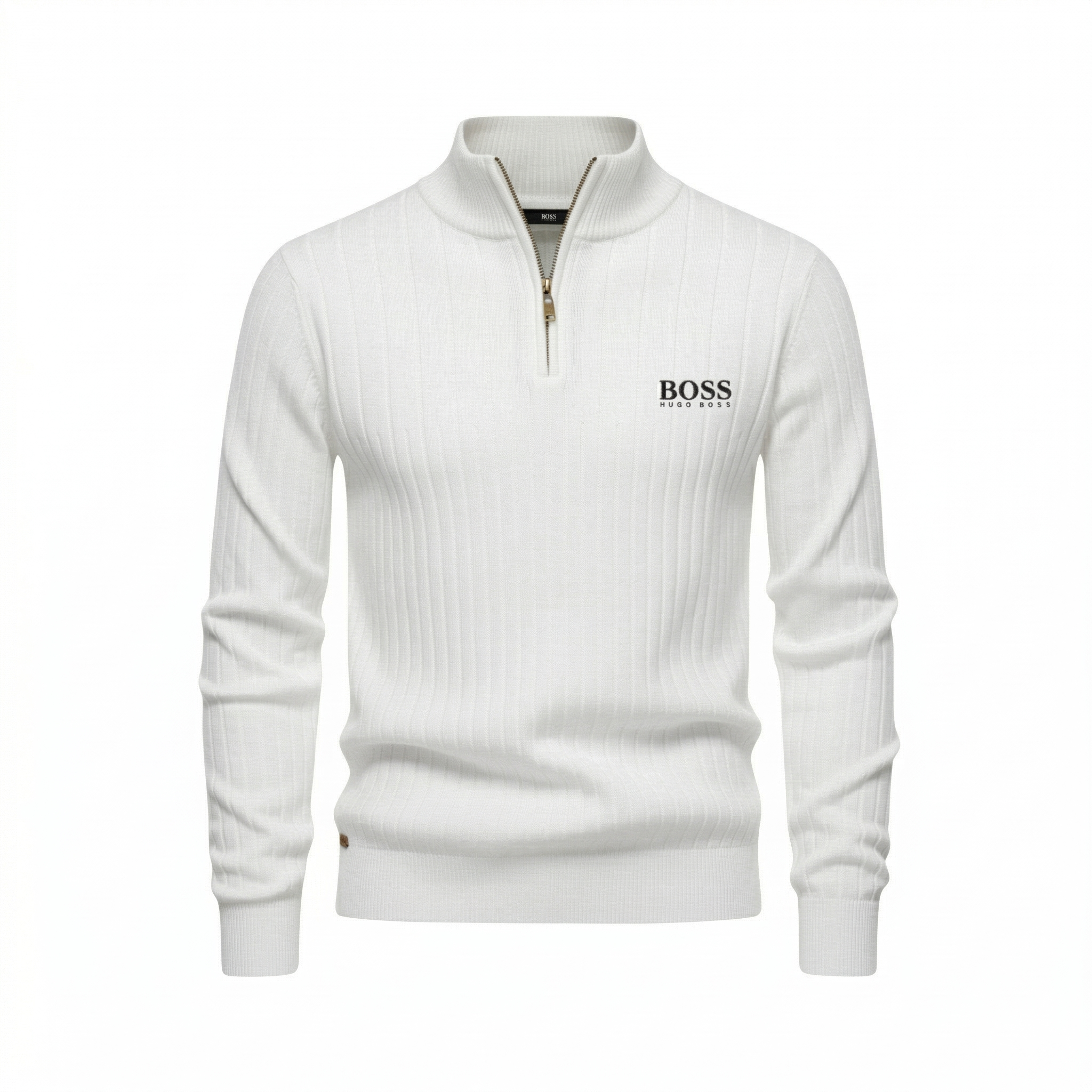 Ribbed Quarter Zip Jumper