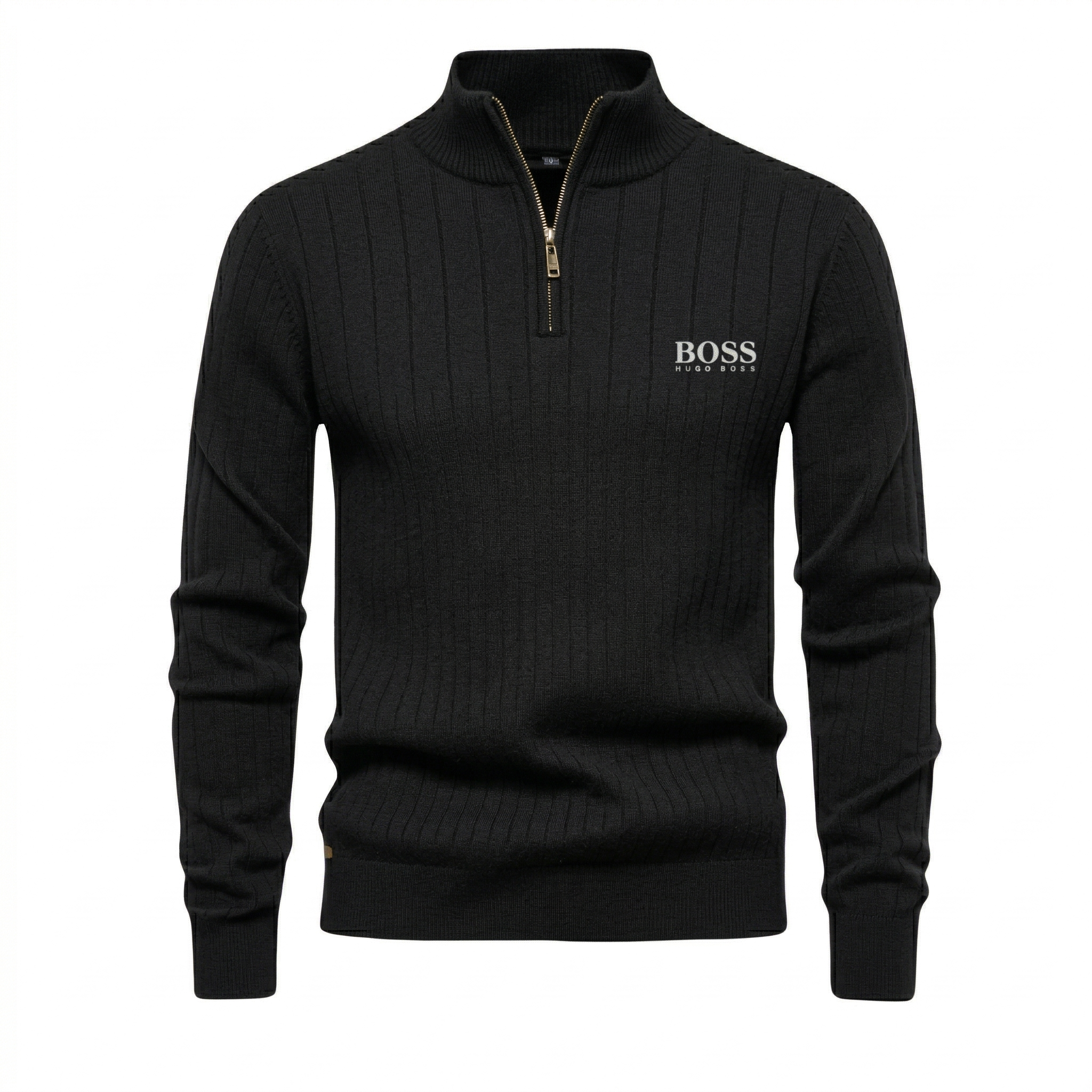 Ribbed Quarter Zip Jumper