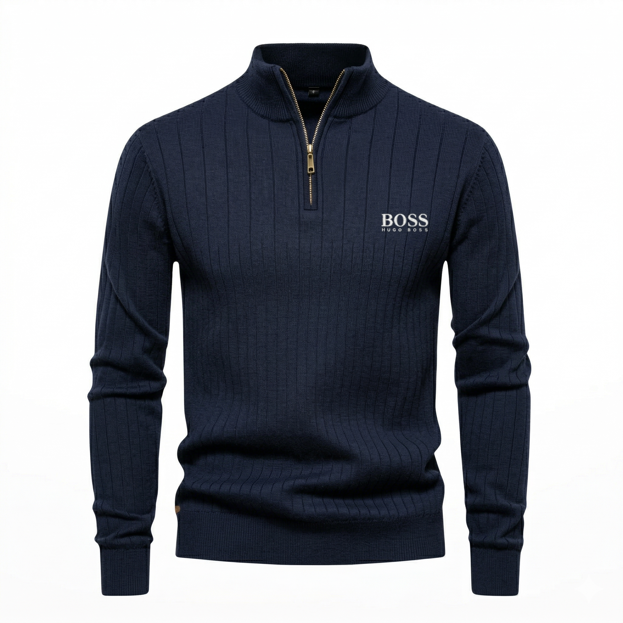 Ribbed Quarter Zip Jumper