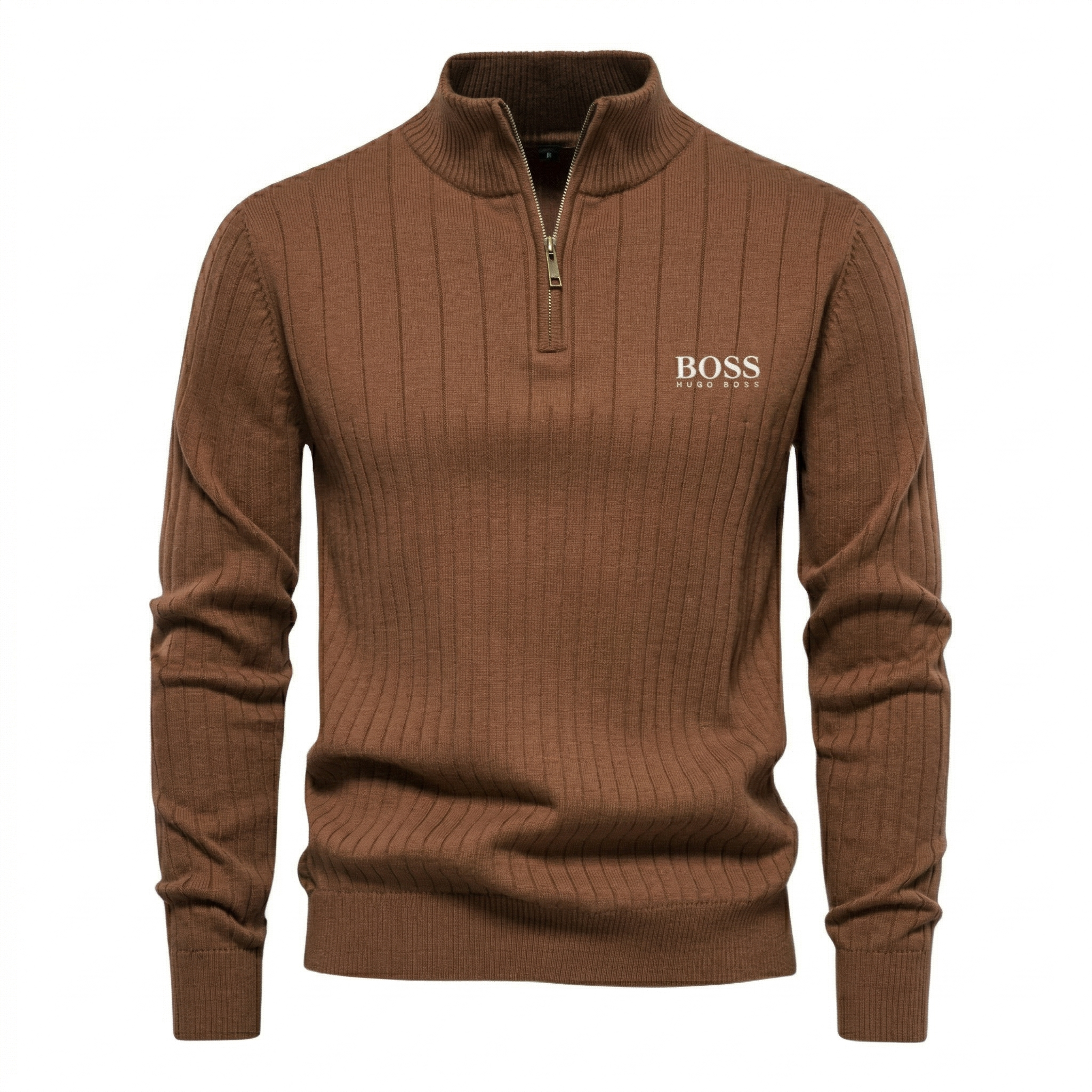 Ribbed Quarter Zip Jumper