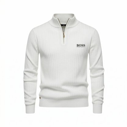 Ribbed Quarter Zip Jumper